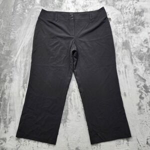 NEW AGB Woman Pants Plus Size 24W Black Townsend Stretch Straight Leg Office
